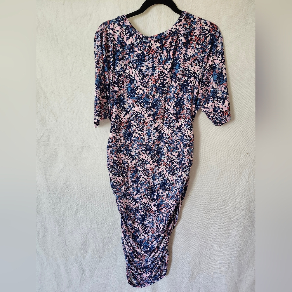 Motherhood Maternity Ruched Sides Bodycon Midi Dress Size XL - Picture 4 of 6